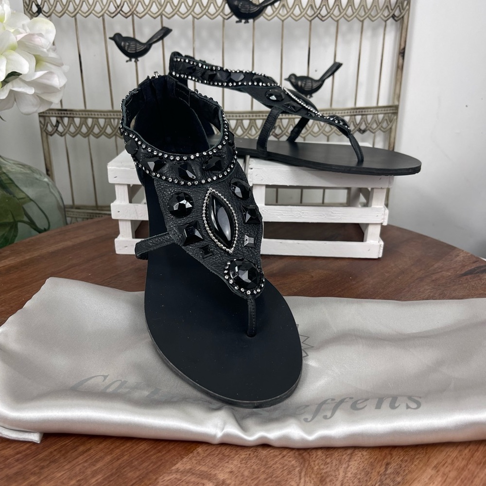 Carmen Steffens Womens Flat Thong String Sandals size 9.